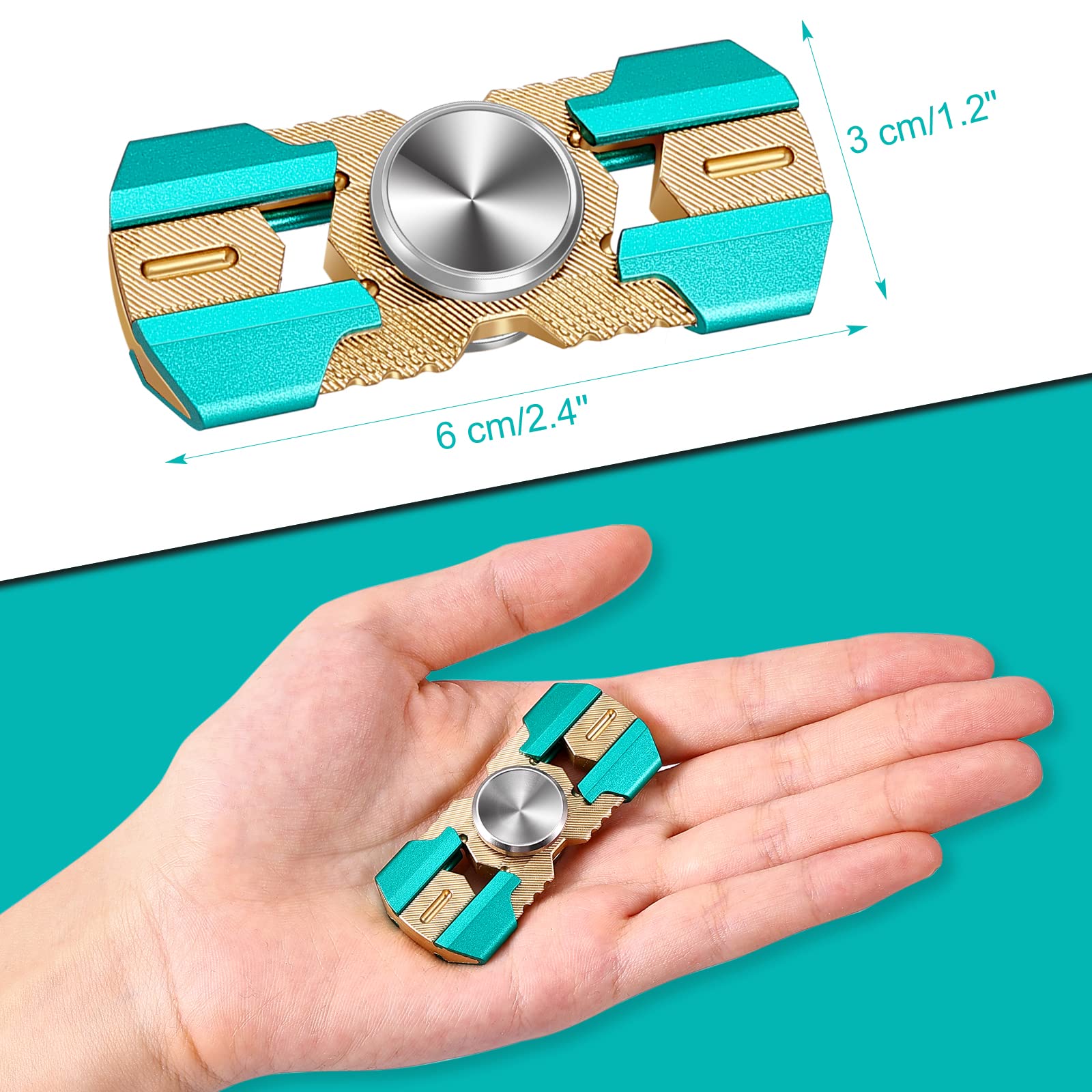 Premium Metal Fidget Spinner Toy for Kids & Adults - High-Speed Stress Relief & Anti-Anxiety Hand Spinner - Focus Desk Toy for ADHD, Office, School & Travel (Green)