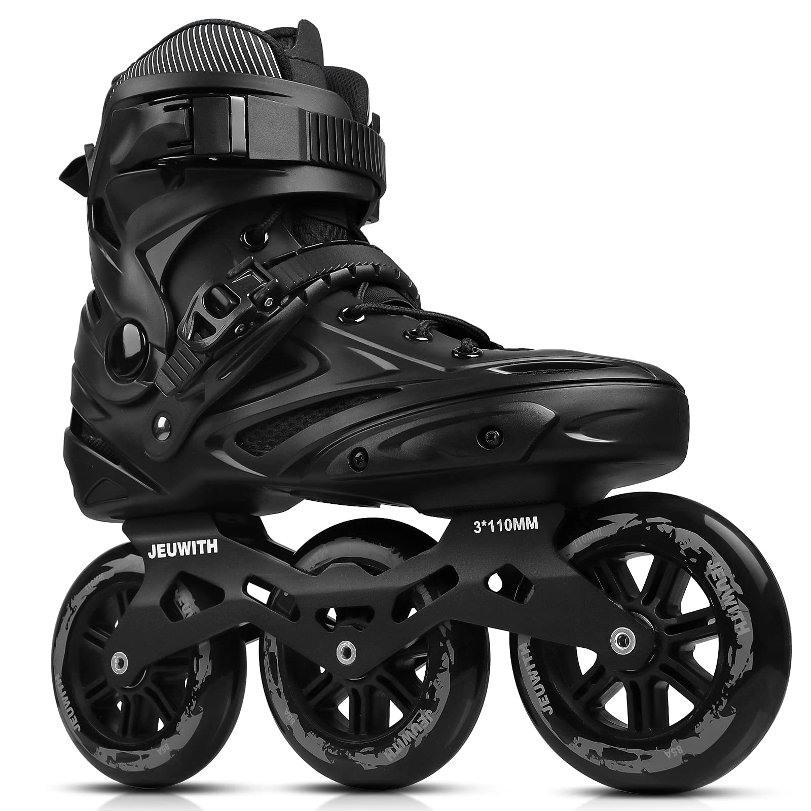 110mm 3-Wheel Inline Skates for Adults - Professional Outdoor Speed Roller Skates for Men & Women | Perfect for Fitness, Training & Urban Skating