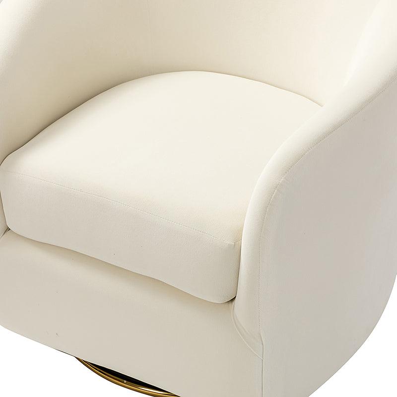 Emanuela Velvet Swivel Barrel Armchair - Modern Accent Chair for Living Room, Bedroom & Office - 360° Rotating Comfortable Lounge Chair with Soft Upholstery - Perfect for Reading, Relaxing & Home Decor