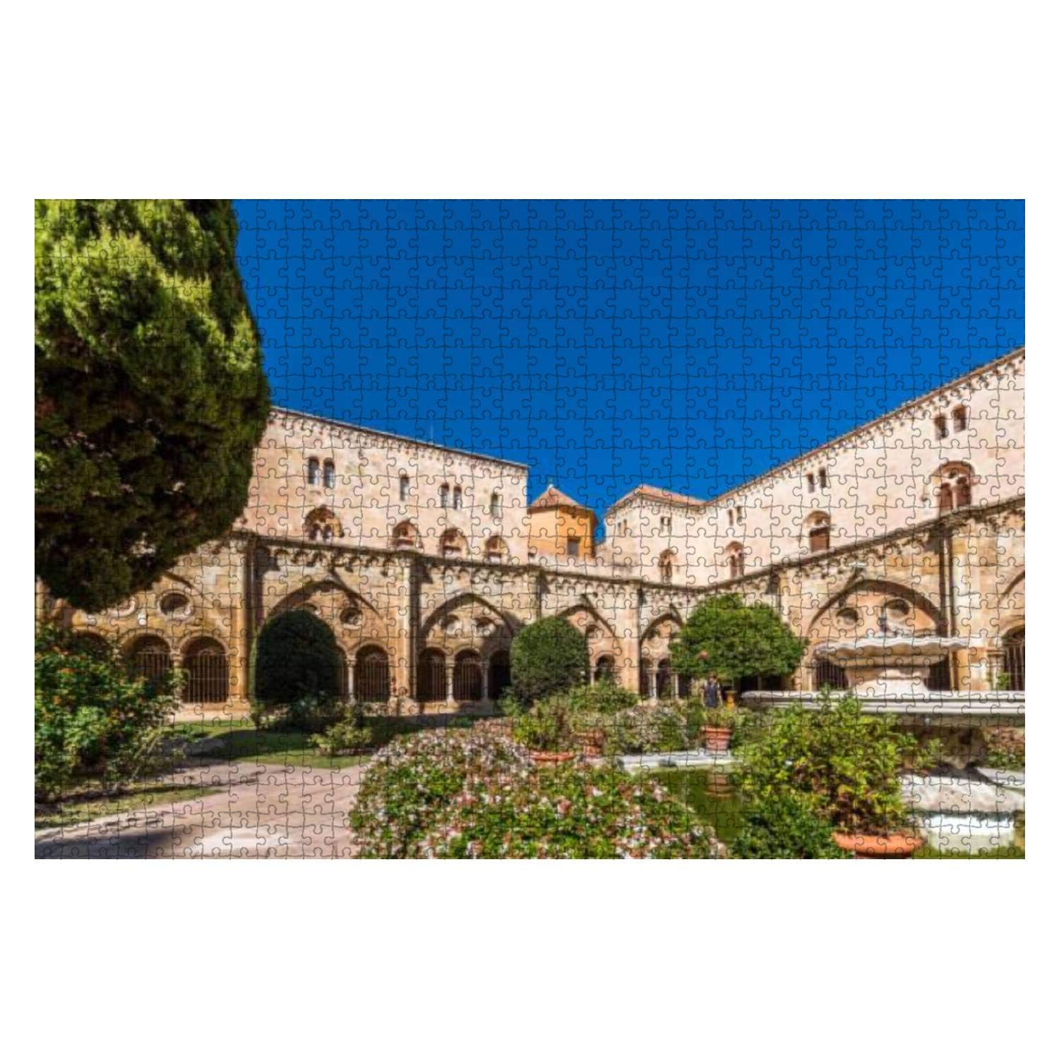 1000-Piece Wooden Jigsaw Puzzle - Tarragona Spain Courtyard View, Educational & Stress-Relief Toy for Kids & Adults | Perfect for Family Game Night & Brain Training