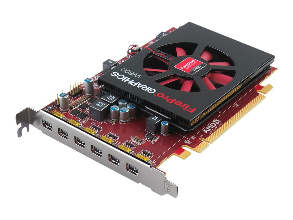 AMD FirePro W600 6GB GDDR5 Professional Graphics Card for CAD, 3D Rendering & Video Editing - Workstation GPU for Designers & Engineers