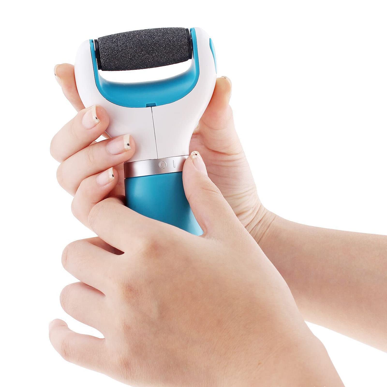 Electric Rechargeable Callus Remover for Feet - Hard Skin & Dead Skin Removal Tool with Rotating Sanding Head - Pink Pedicure File for Smooth Soft Feet - Perfect for Home Pedicure & Foot Care Routine