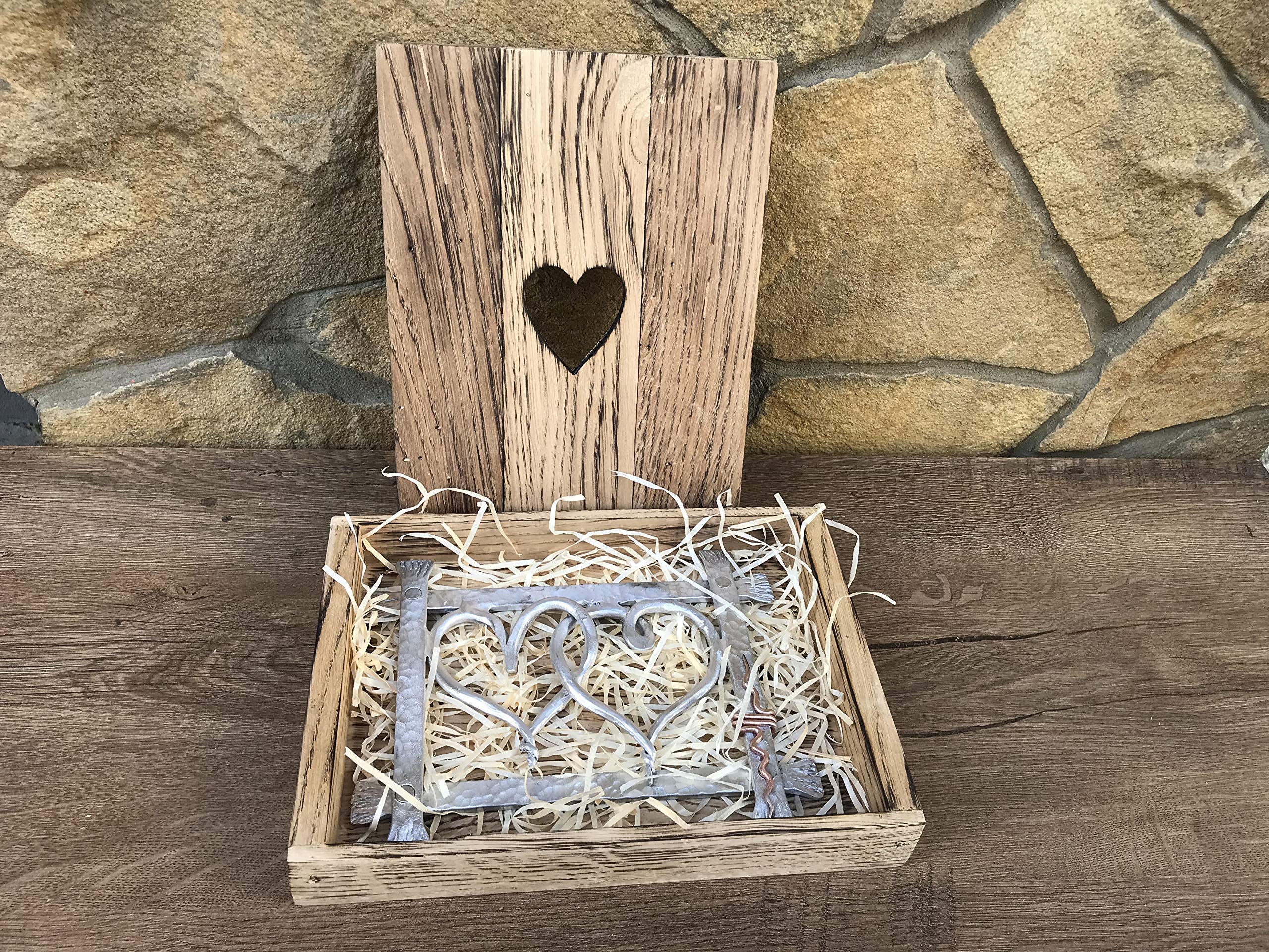 Elegant Tin Anniversary Gift in Wooden Box - 10th Wedding Anniversary Present for Couples - Perfect for Milestone Celebrations & Romantic Occasions