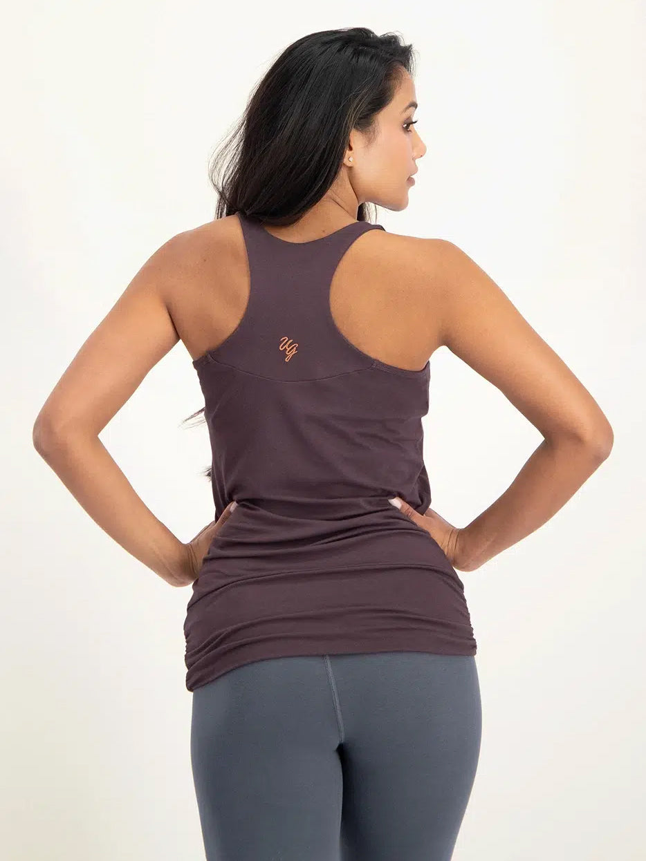 Urban Goddess Kami Yoga Tank Top - Women's Workout & Fitness Apparel for Yoga, Gym & Running - Berry Color