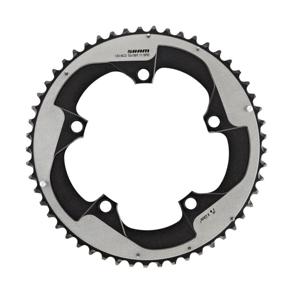 SRAM Red Road Bike Chainring - 110 BCD, 50/34T, 11-Speed, Lightweight Carbon Fiber, Compatible with SRAM Red eTap Groupsets | Perfect for Road Racing, Training & Endurance Cycling