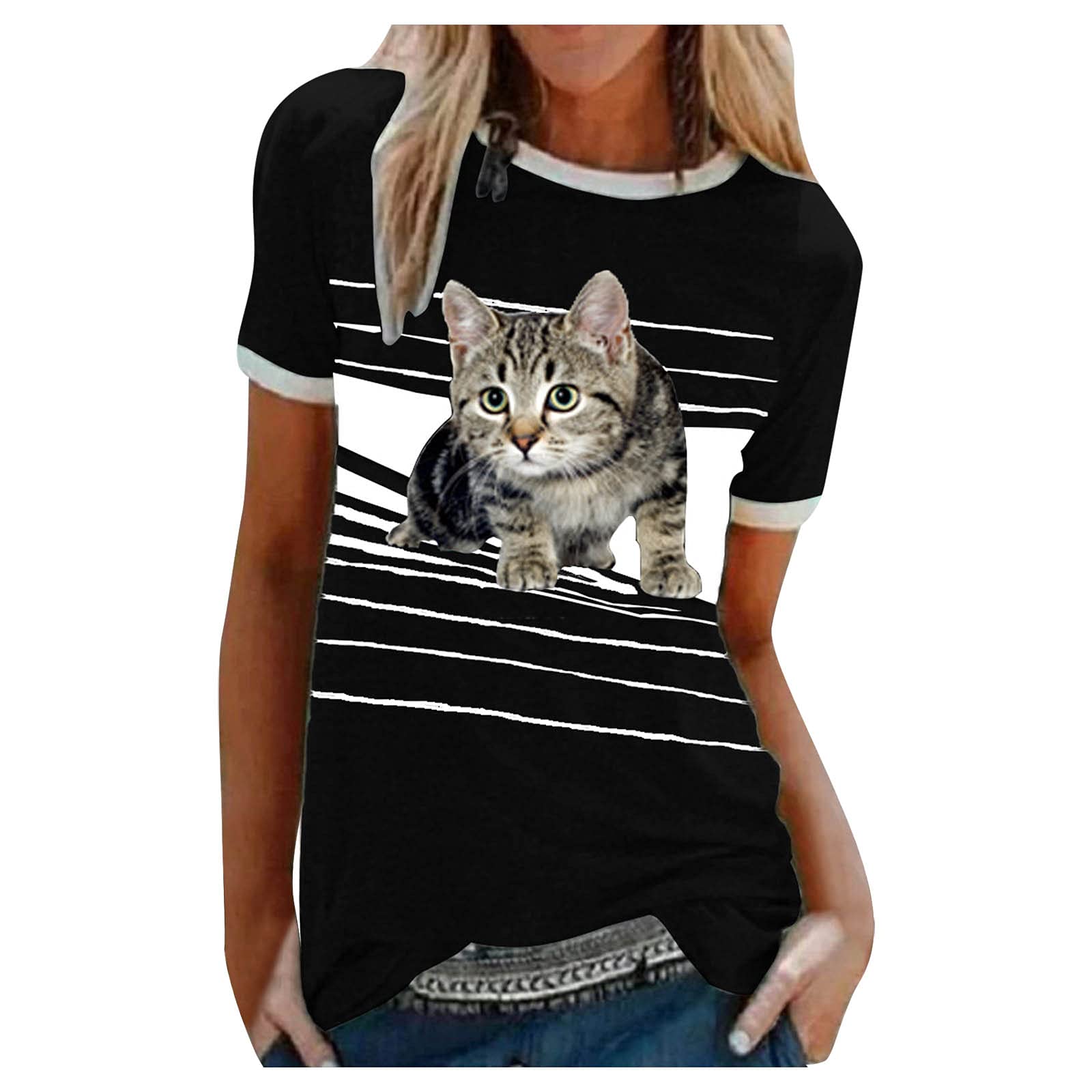Western Graphic Tees for Women - Vintage Printed Short Sleeve Blouse, Casual Summer Tunic Top for Tall Women | Perfect for Beach Outings, Music Festivals & Everyday Wear