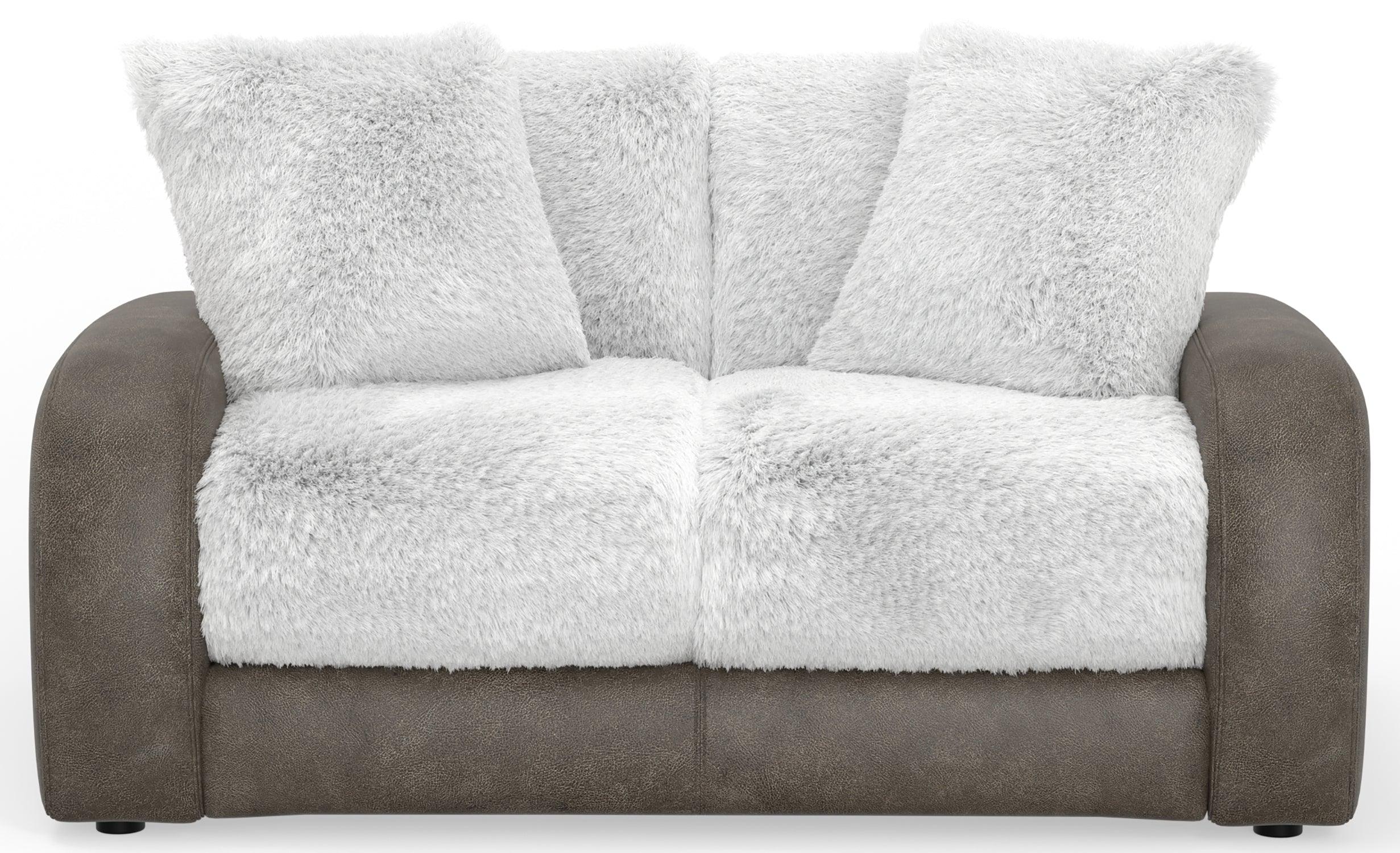 Snowball Taupe Loveseat - Cozy Two-Seater Sofa for Small Spaces | Perfect for Apartments, Living Rooms & Cozy Corners