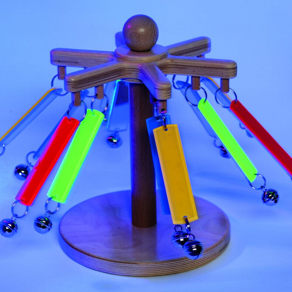 Fluorescent Spinning Bells - Colorful Light Up Spinning Toy for Kids, Party Favors & Room Decor - Perfect for Birthday Gifts, Christmas Decorations & Sensory Play