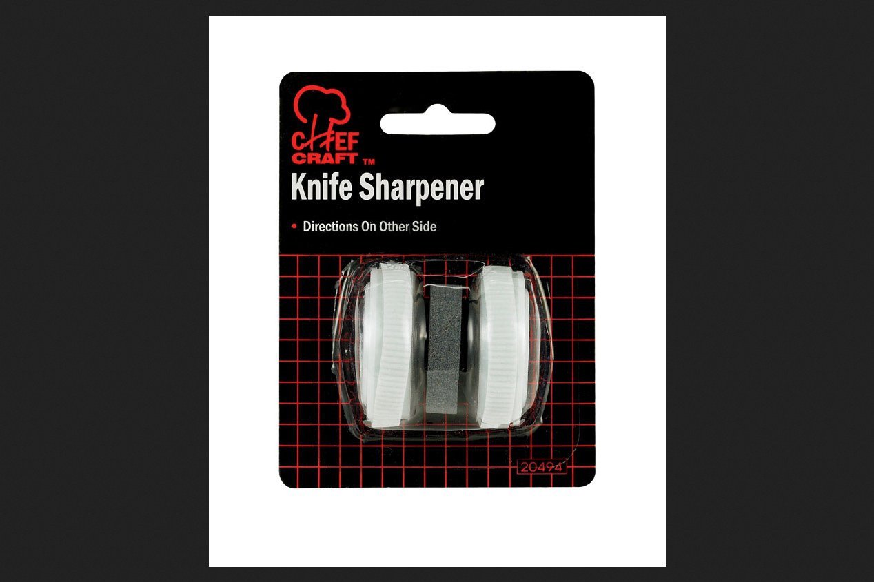 Chef Craft Roller Style Knife Sharpener - Compact & Portable Knife Sharpening Tool for Kitchen, Camping, Travel - Ideal for Chefs & Home Cooks