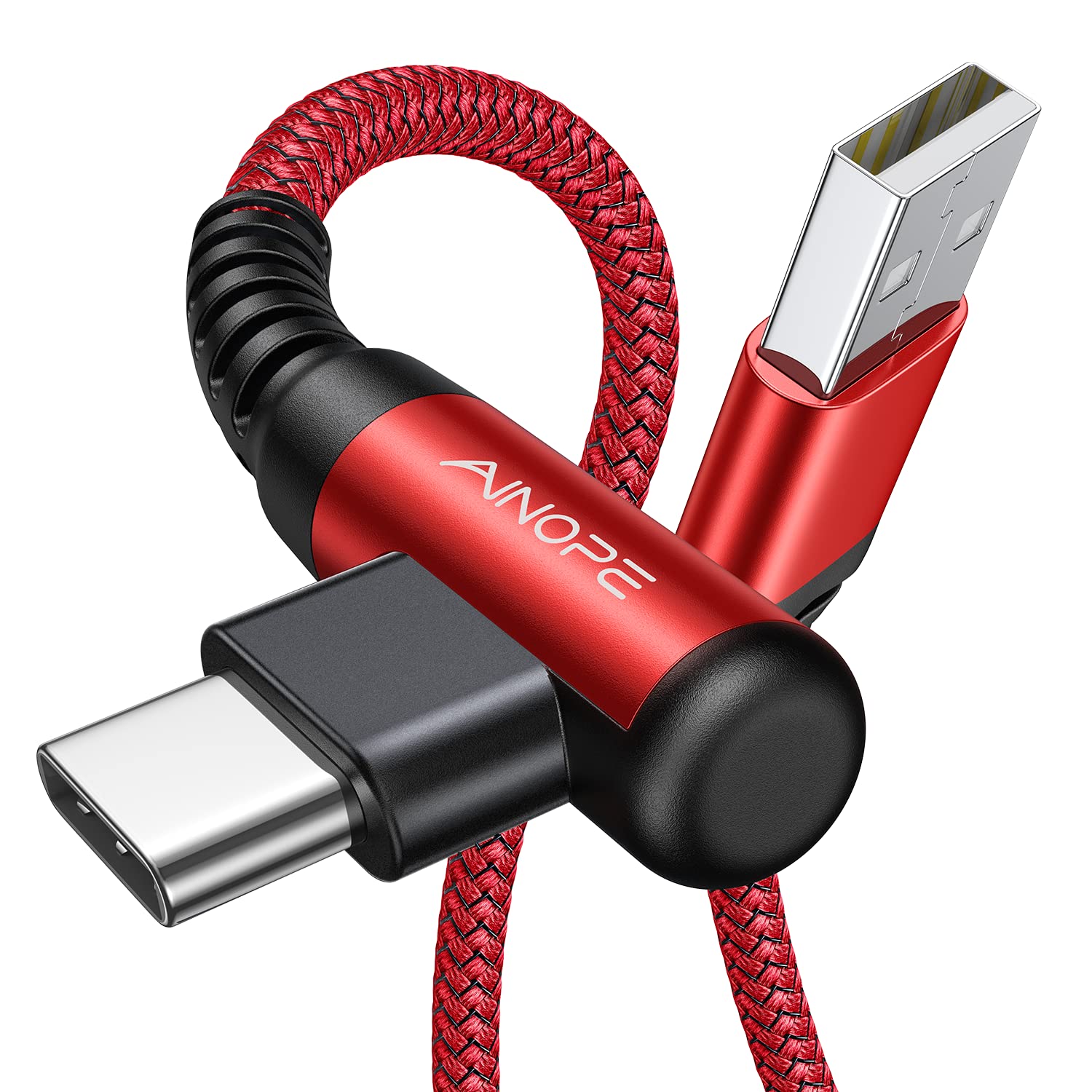 AINOPE USB C Fast Charger Cable 10ft 2-Pack - Durable Nylon Braided for Phone Charging