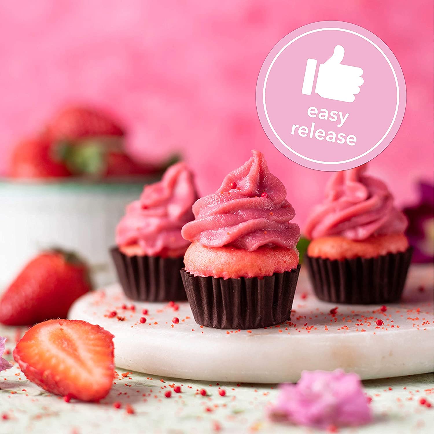 200-Pack Disposable Aluminum 12-Cavity Mini Muffin Foil Pans - Perfect for Baking Cupcakes, Muffins & Desserts at Home, Parties & Catering Events