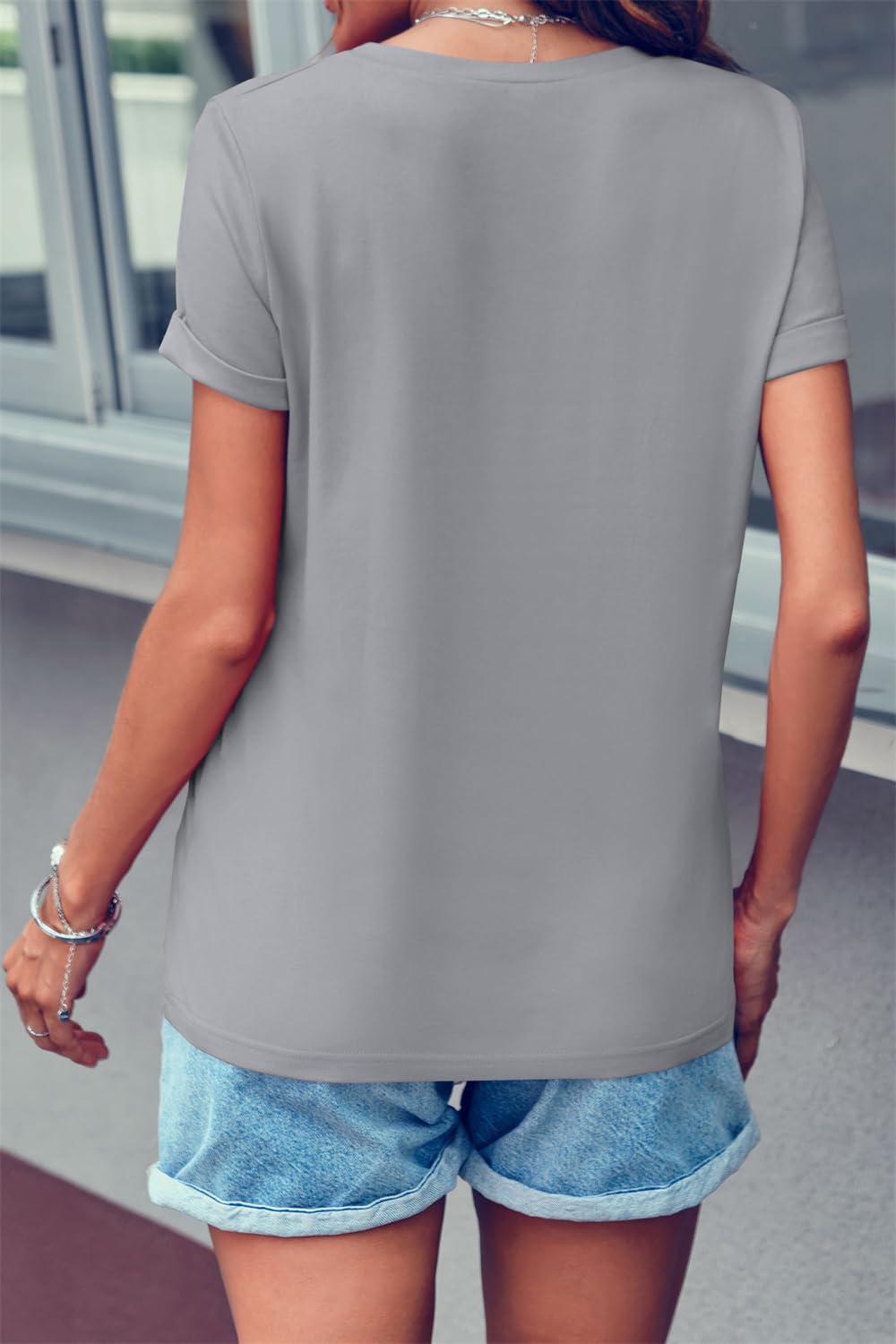Qianxitang Women's Cute Graphic Print Cotton T-Shirt - Summer Casual Short Sleeve Round Neck Blouse for Everyday Wear, Outing & Vacation