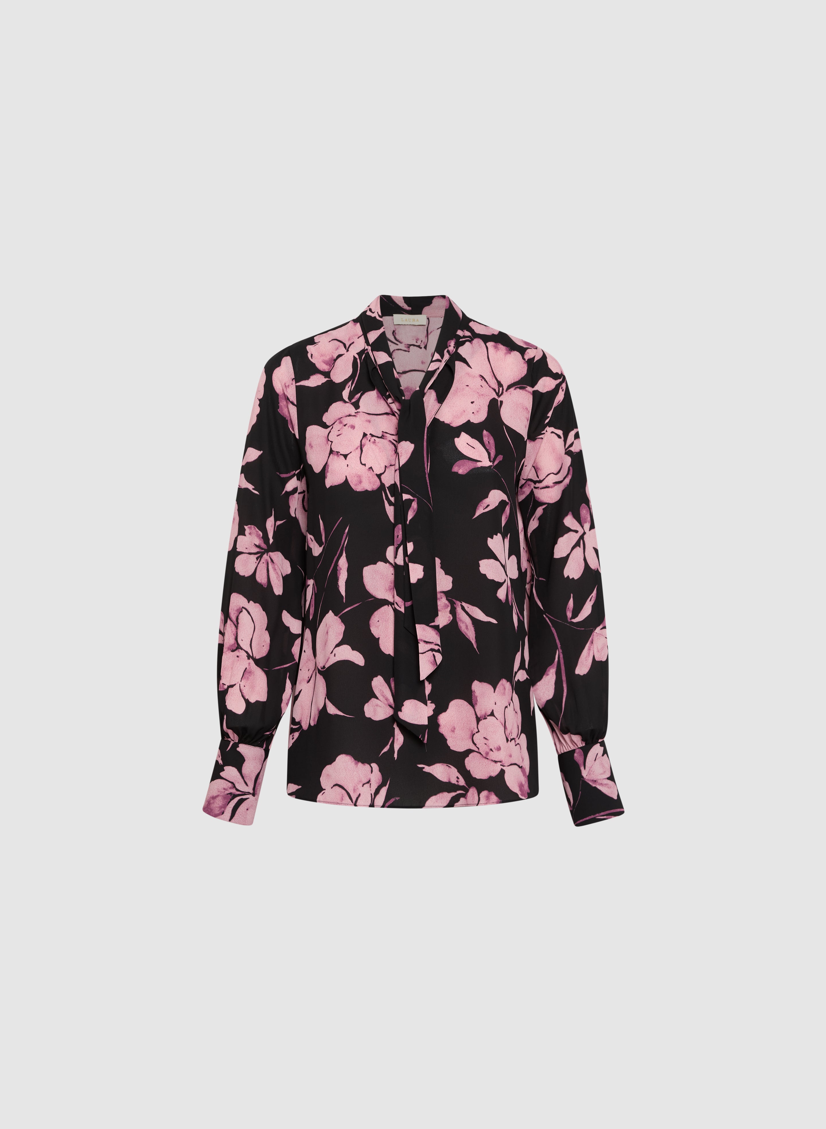 Floral Print Tie Detail Blouse for Women - Elegant Ruffled Sleeve Tops - Perfect for Office, Date Night & Spring Outfits