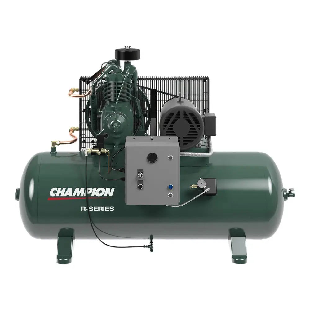 Champion HR2 8 R Series 2HP Horizontal Air Compressor with R10 Pump (80 Gallon) - Ideal for Automotive Shops, Woodworking & Industrial Applications