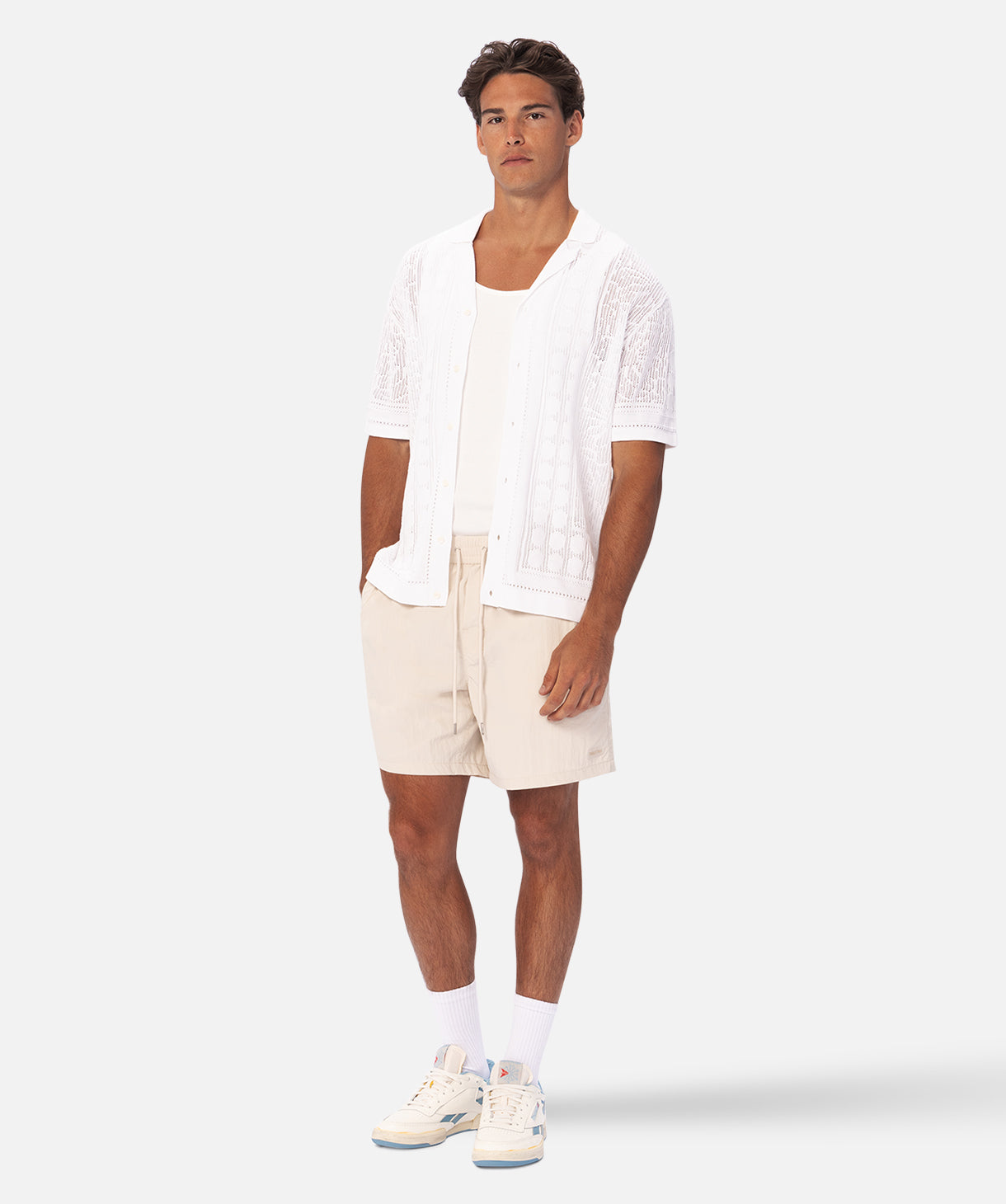 Venezia SS Shirt in Cream - Premium Cotton Casual Button-Up Shirt for Men | Perfect for Office, Date Night & Summer Outfits