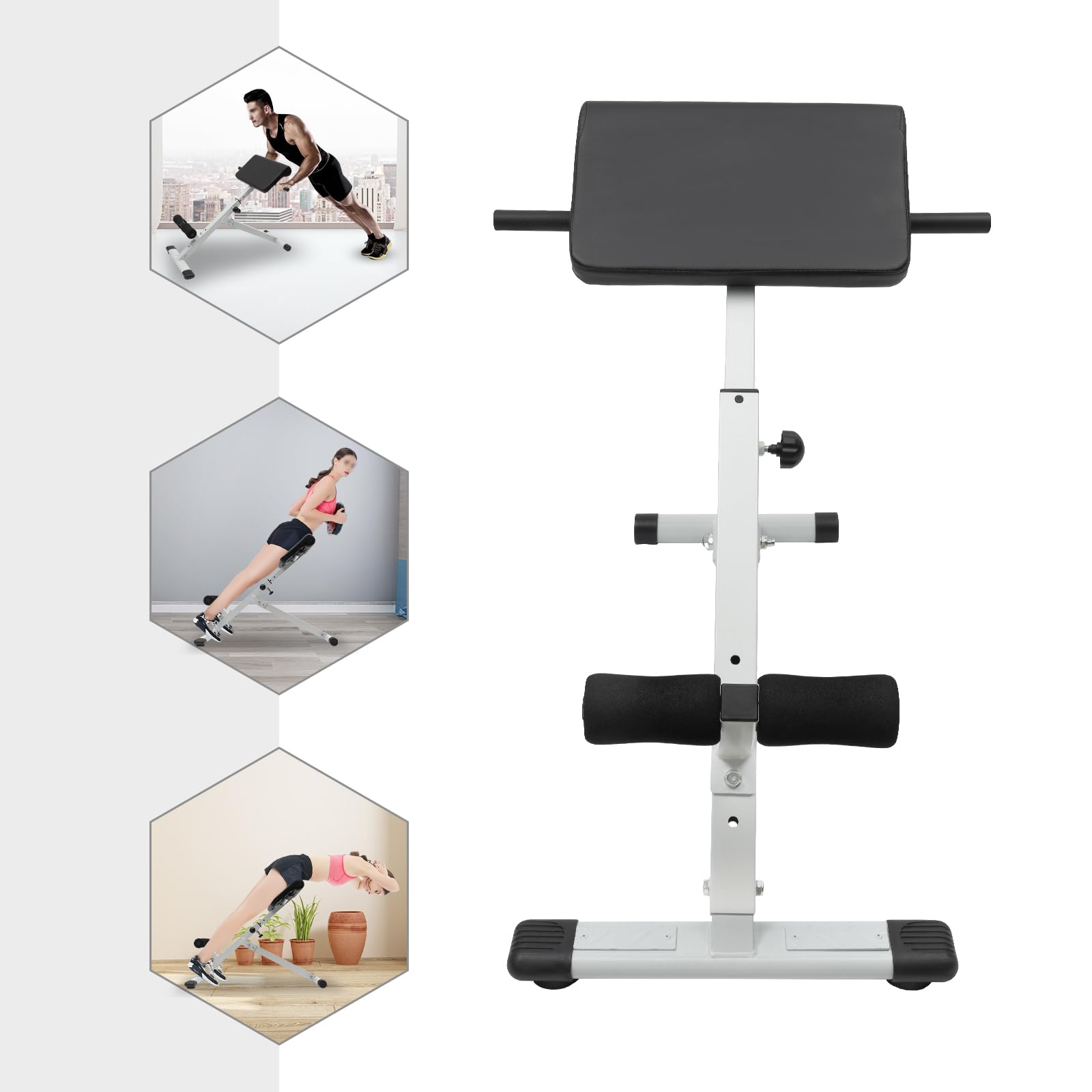 Adjustable Folding Hyperextension Bench Roman Chair - 39-45