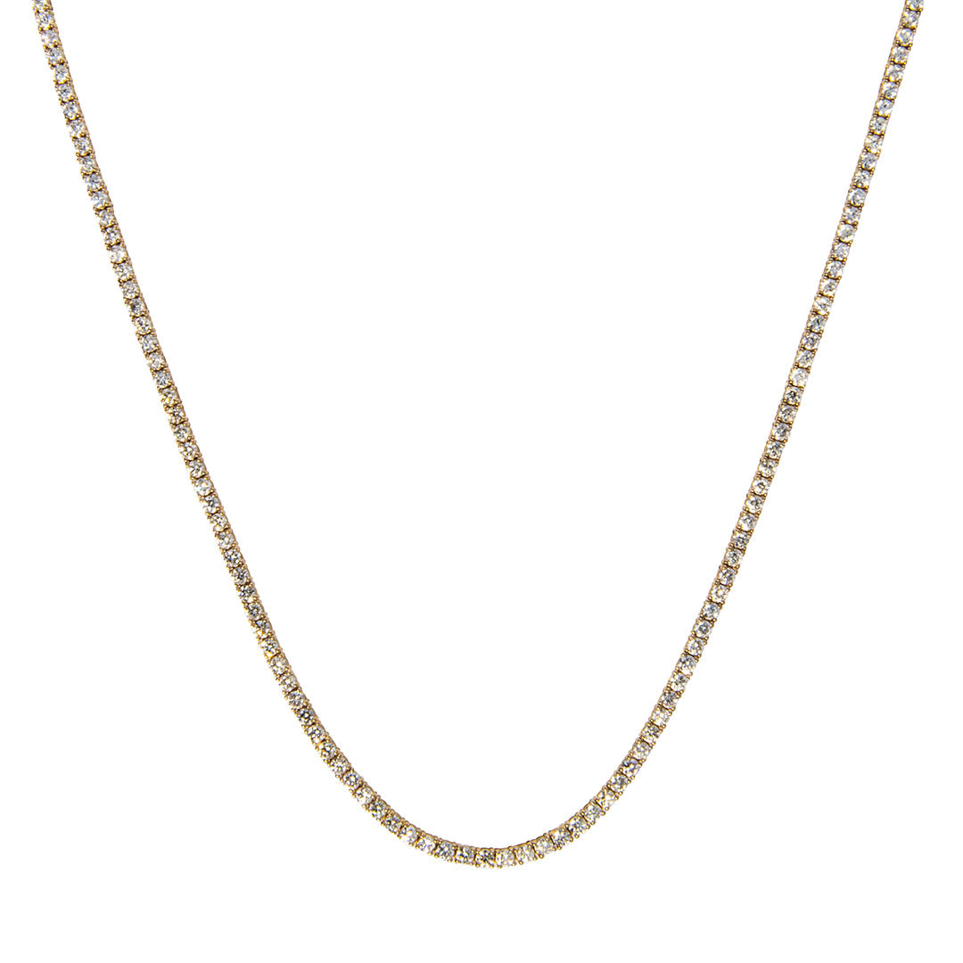 6ctw Diamond Tennis Necklace in 14K Yellow Gold - Elegant Jewelry for Women, Perfect for Weddings, Parties & Special Occasions