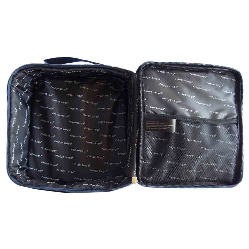 Fridge to Go Insulated Lunch Box - Medium Size, Navy Blue - Perfect for Work, School & Picnics