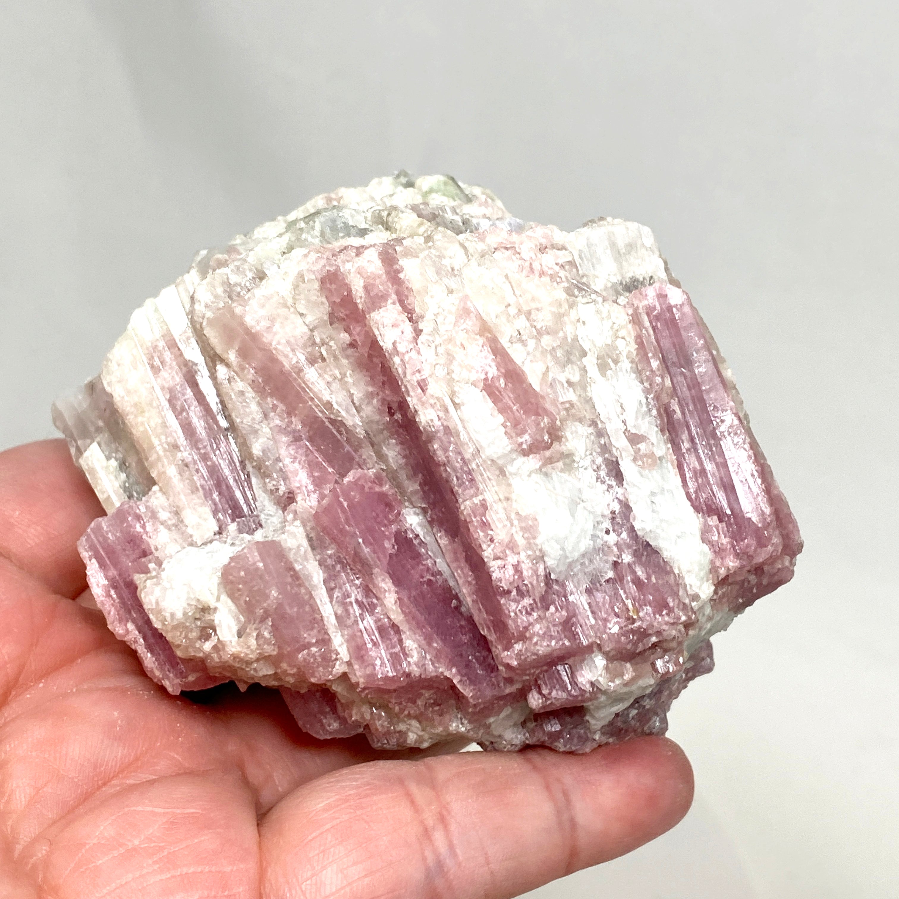 Natural Pink Tourmaline on Quartz Crystal - PTQ 04 Specimen for Mineral Collectors, Healing Crystals & Home Decor | Perfect for Meditation, Reiki & Display Cases