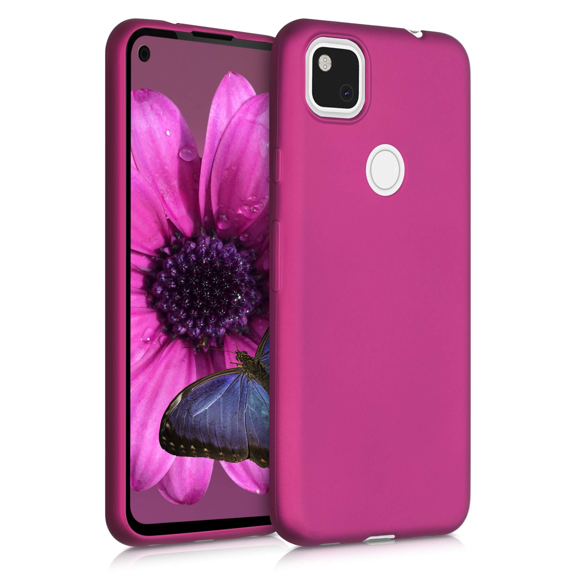 Google Pixel 4a TPU Case - Slim Protective Phone Cover in Metallic Pink for Daily Use