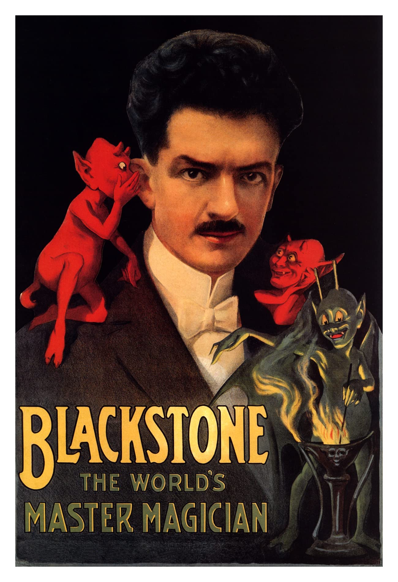 Vintage Magic Poster - Blackstone The World's Master Magician Red Devils Devil Potion 20