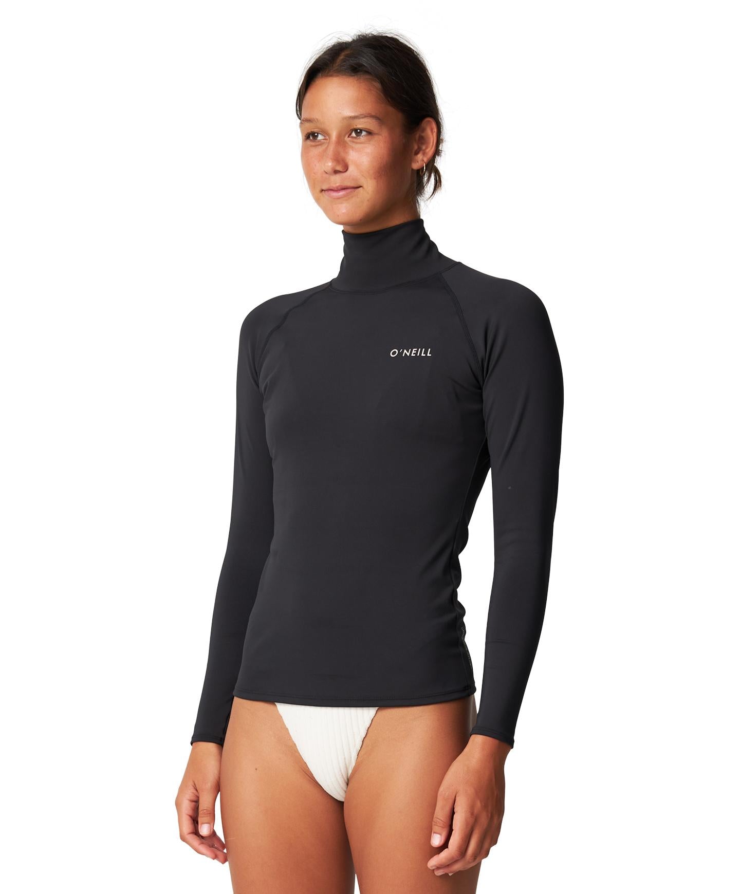 O'Neill Women's Salina LS High Neck UV Protection Lycra Rash Guard - Perfect for Surfing, Swimming & Outdoor Water Sports