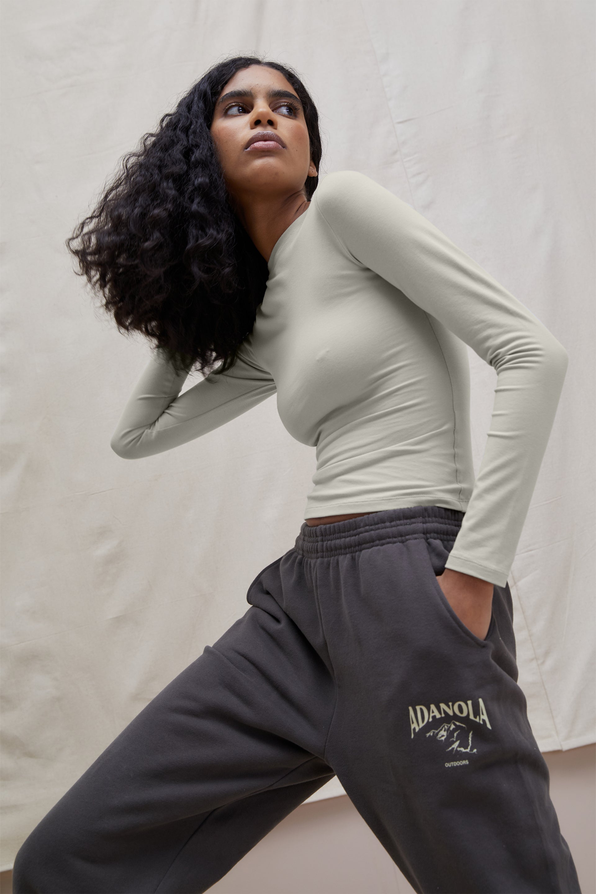 Women's Cotton Long Sleeve T-Shirt - Soft Breathable Casual Top in Desert Beige | Perfect for Everyday Wear, Layering & Fall Fashion