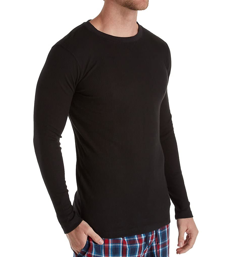 Hanes Men's Big & Tall Solid Long Sleeve Waffle Crew Thermal Shirt 4222X - Warm Winter Layering for Work & Outdoor Activities