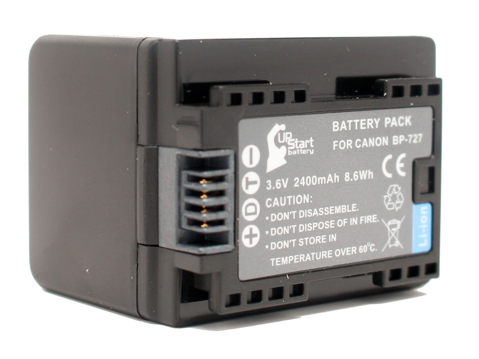 2 Pack BP-727 BP-718 Battery & Charger Kit for Canon VIXIA HF R50 - 2400mAh Li-ion for Travel & Outdoor Shooting