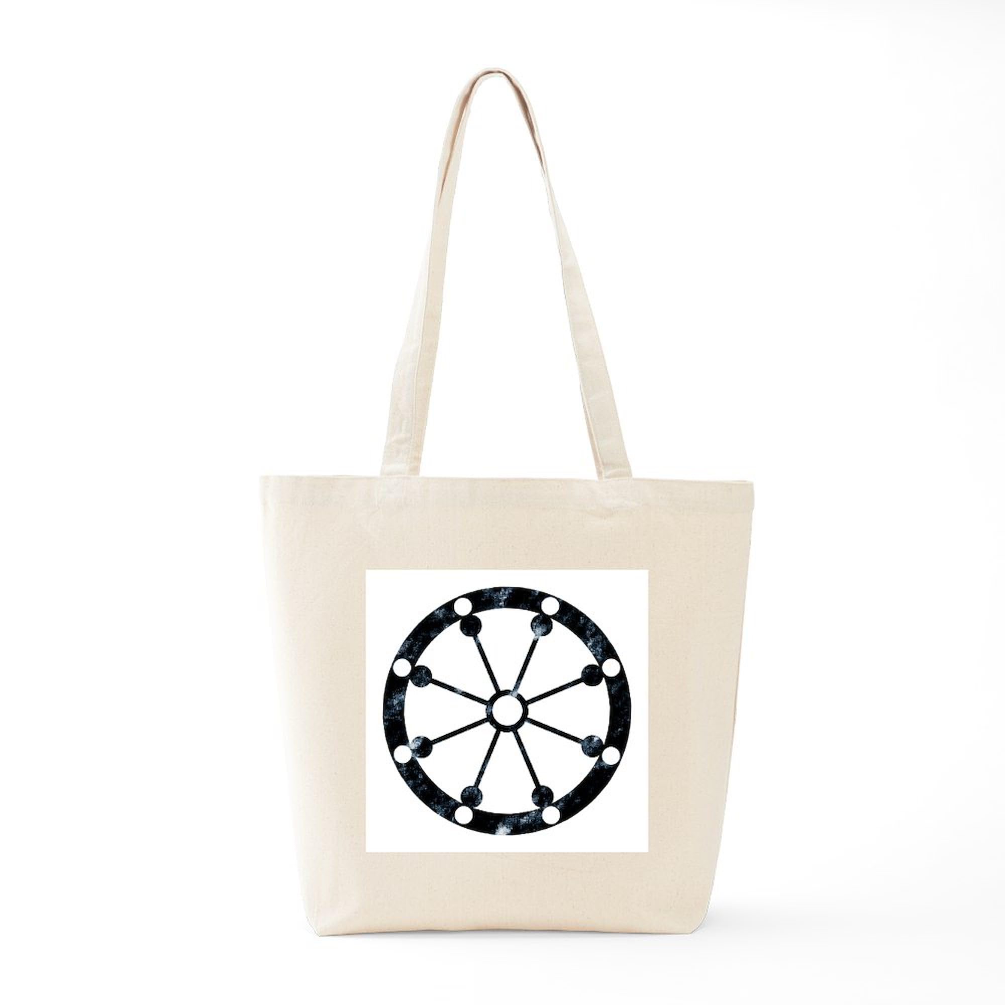 8 Wheel Tote Bag - Natural Canvas Reusable Shopping Bag for Groceries, Beach & Daily Use | Eco-Friendly Cotton Tote with Reinforced Handles