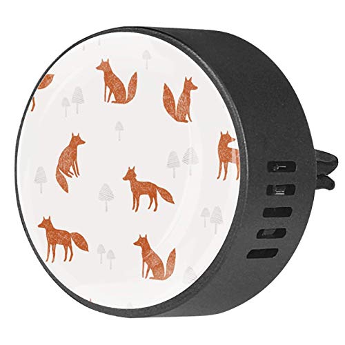 AISSO Custom Fox Print Essential Oil Diffuser Car Air Freshener - EVA Locket Vent Clip for Car, Office & Home | Aromatherapy, Gift Idea, Stress Relief