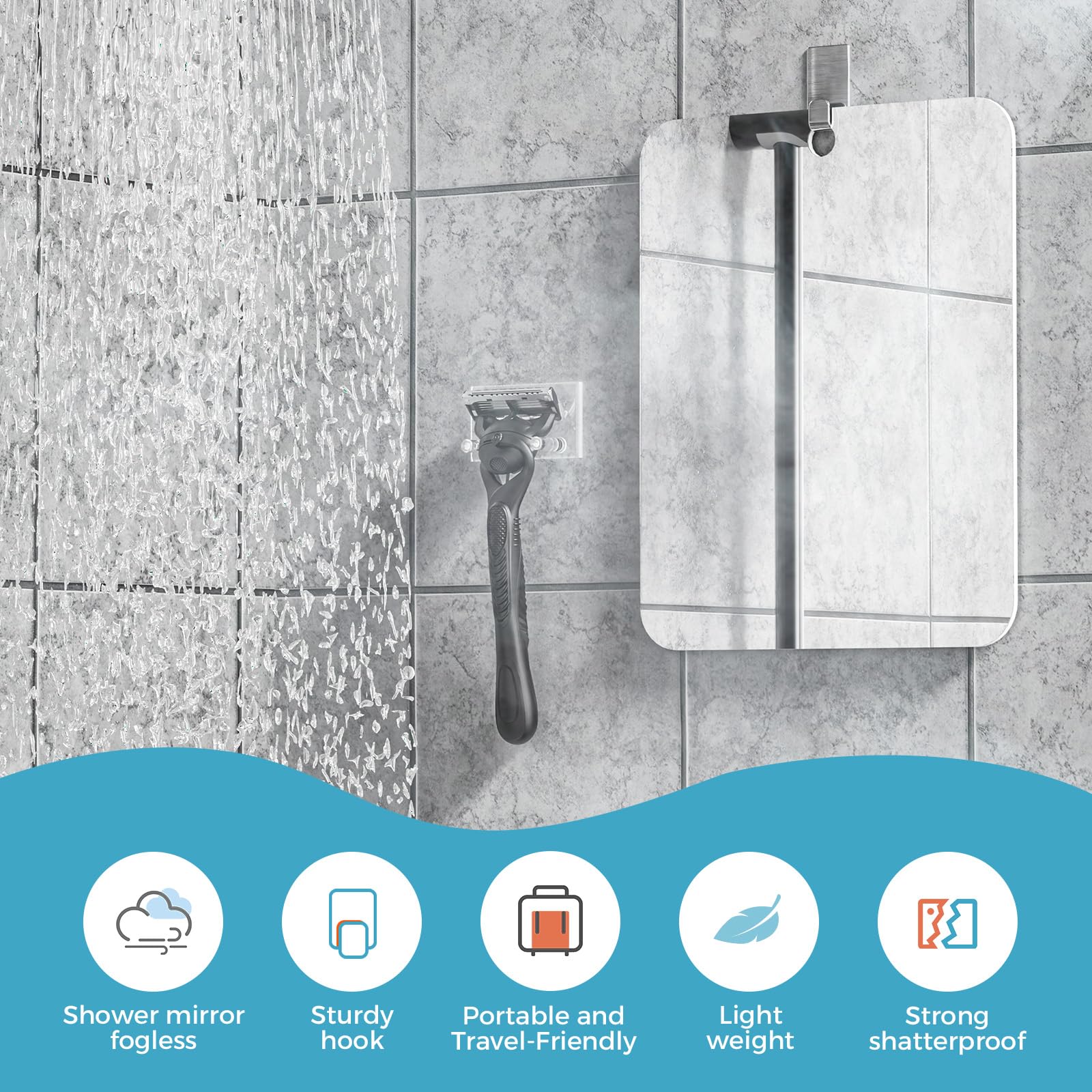 Fogless Shower Mirror 7.8