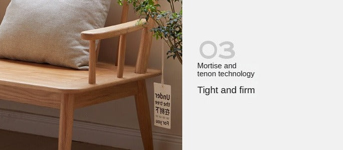 Premium Oak Solid Wood Windsor Sofa - All-Season Comfort for Living Room, Bedroom & Office - Winter & Summer Dual Use Design for Year-Round Relaxation