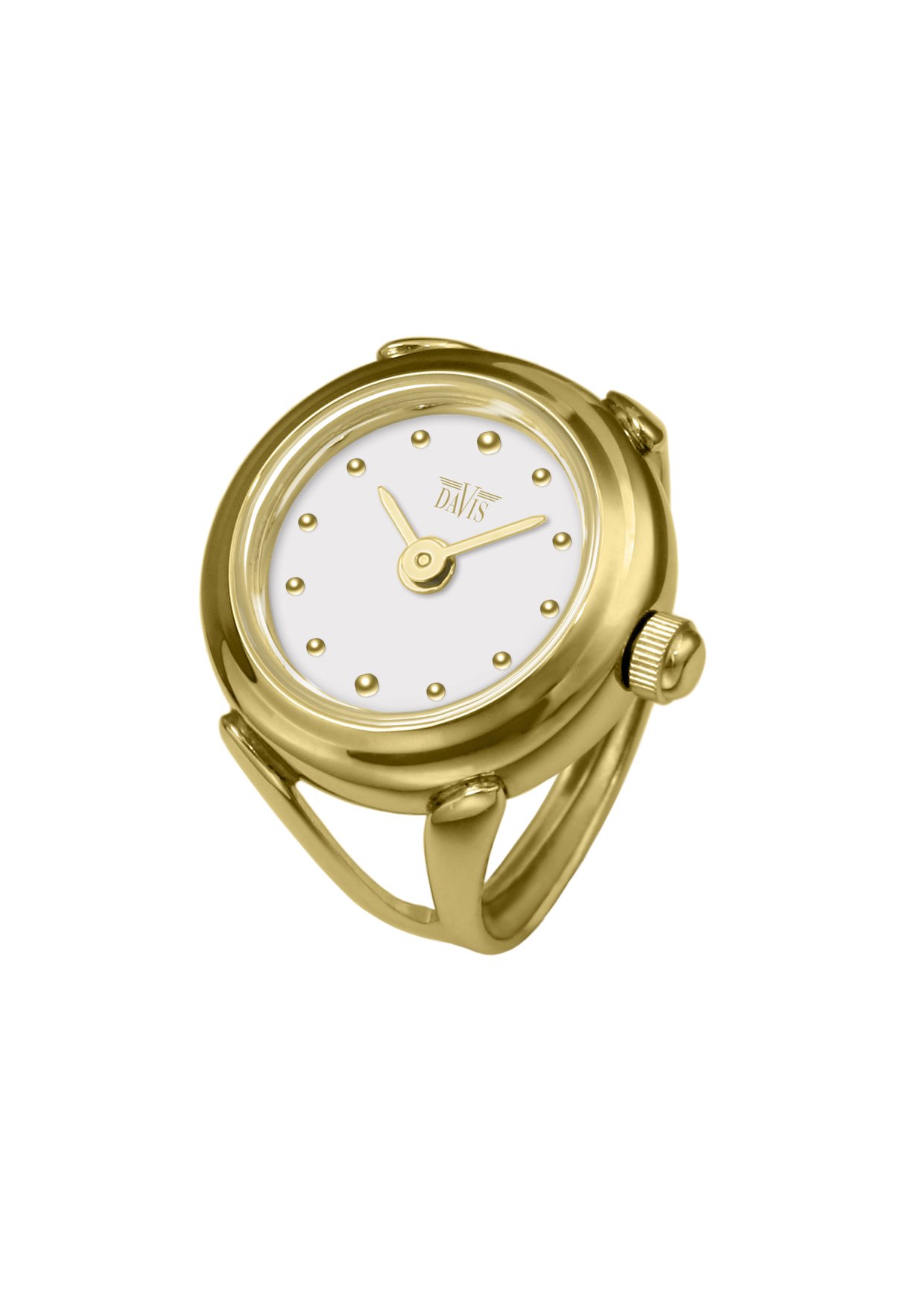 Davis Women's Finger Ring Watch with Sapphire Glass - Adjustable Size, Elegant Jewelry for Daily Wear, Parties & Special Occasions