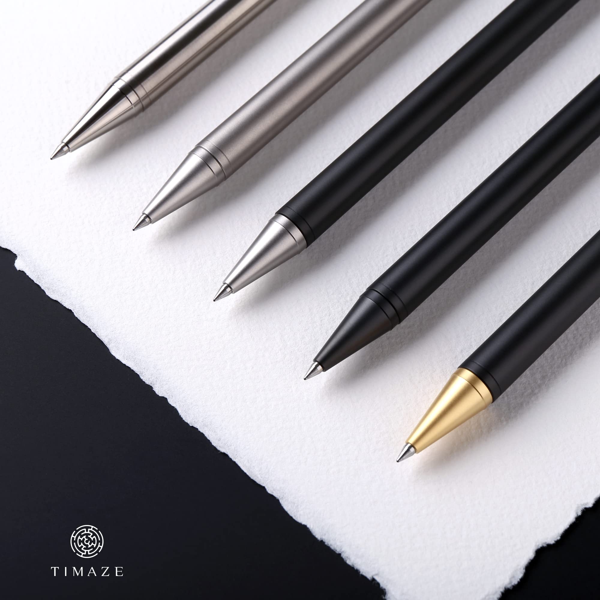 Premium Titanium Bolt-Action Pen - Black & Gold 5
