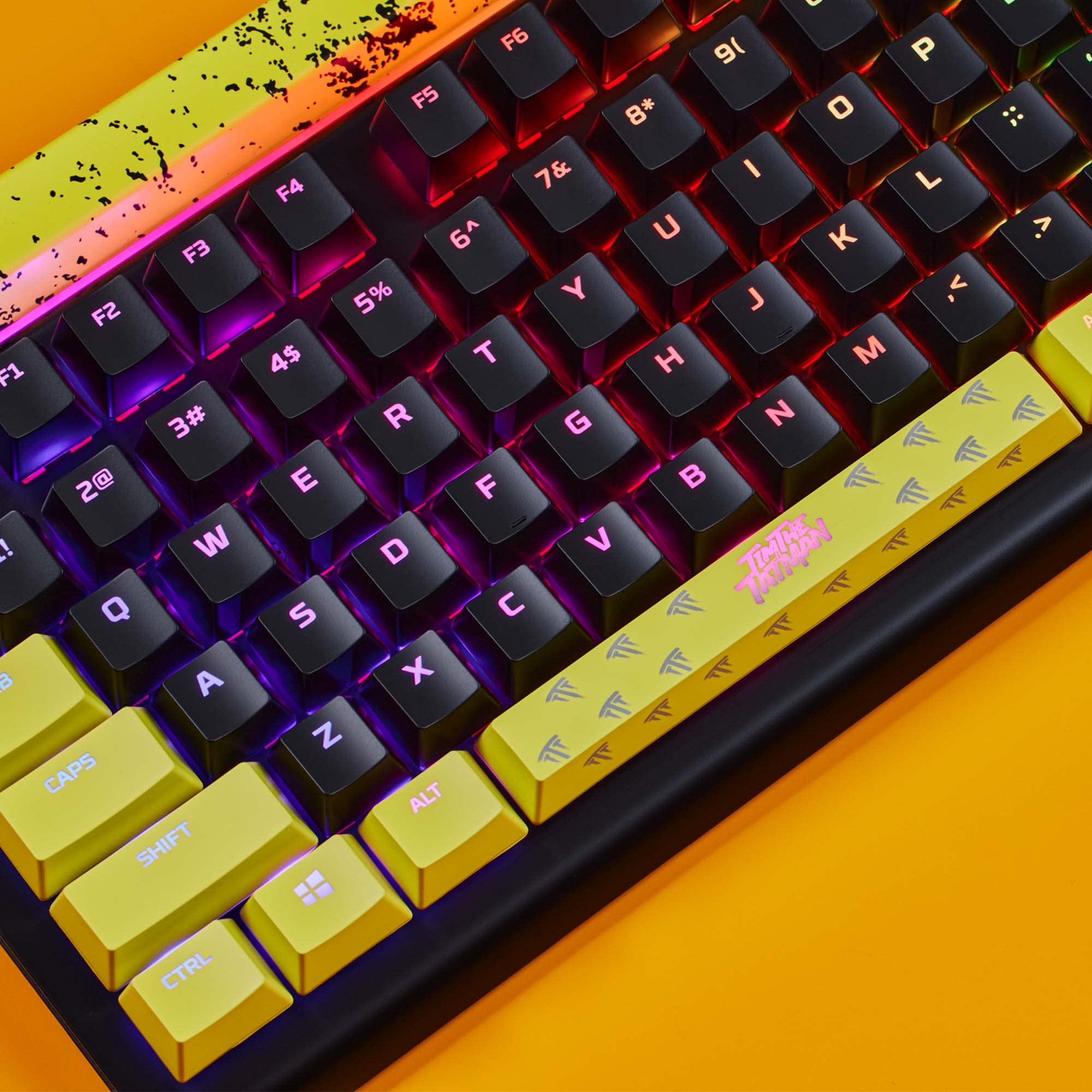 HyperX Alloy Elite 2 Mechanical Gaming Keyboard - TimTheTatMan Edition with RGB Backlit, Software-Controlled Lighting & Macro Customization, ABS Pudding Keycaps, Media Controls - HyperX Linear Red Switches - Perfect for Esports, Streaming & Professional Gaming