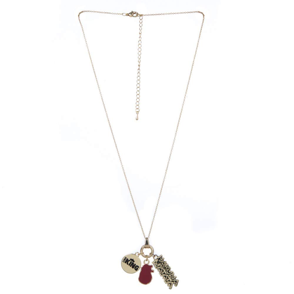 Disney Lion King Multi Charm Necklace - Simba & Pumbaa Pendant Jewelry for Women & Girls - Perfect for Cosplay, Birthday Gifts & Disney Fans