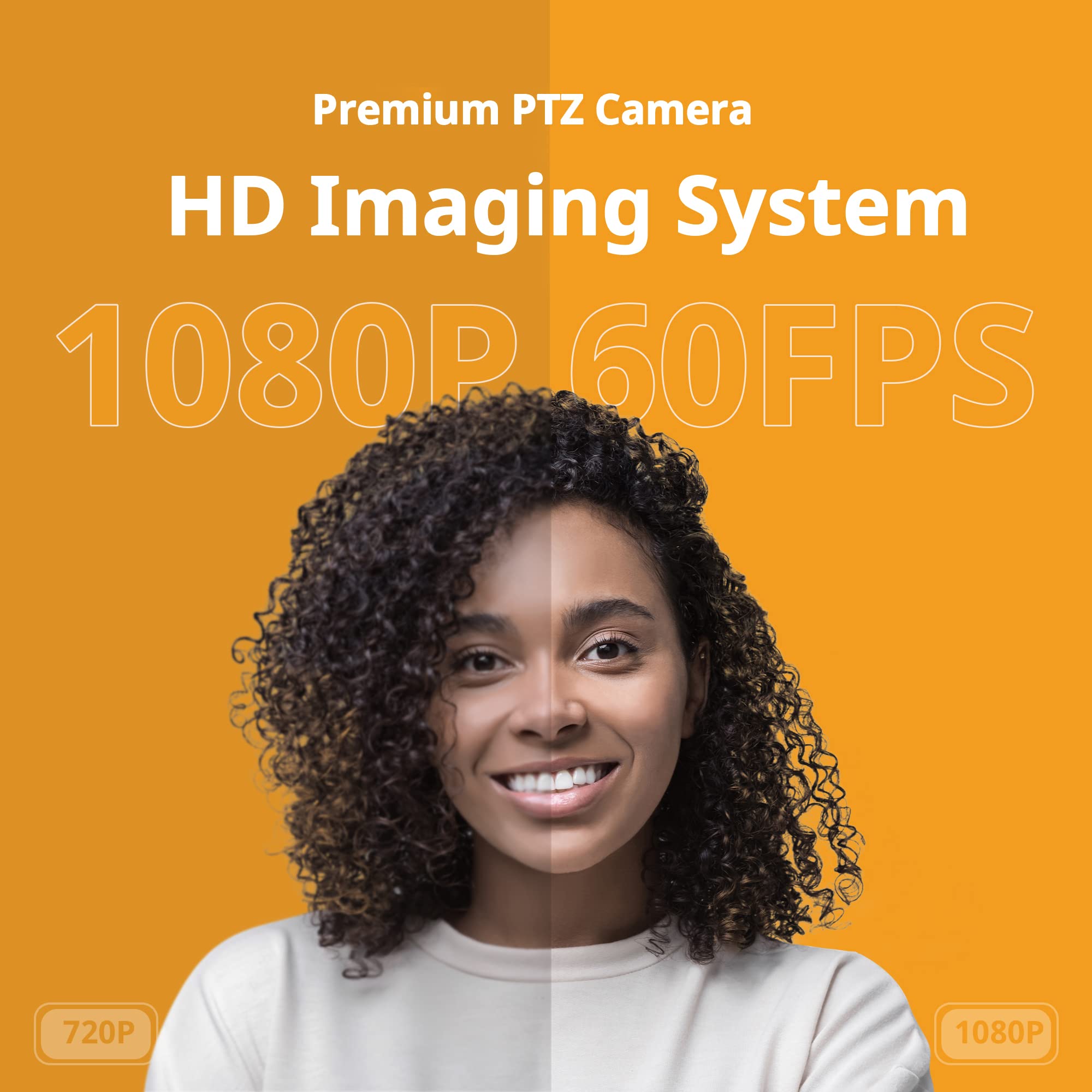 Tenveo 20X Optical Zoom PTZ Conference Camera with SDI/USB/HDMI/RJ45 - Full HD 1080P 60FPS Webcam for Live Streaming, Video Conferencing (Zoom/Skype/Teams) - Ideal for Online Meetings, Church Services, Education & YouTube/OBS Streaming