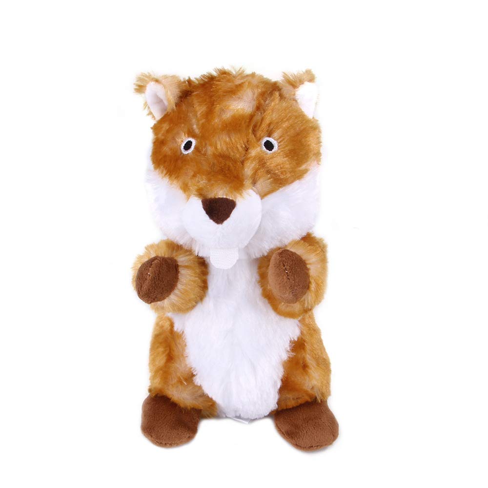 Durable Squeaky Plush Dog Toys for Aggressive Chewers - Interactive Chew Toys for Small, Medium & Large Dogs (Yellow Squirrel) - Perfect for Playtime, Training & Anxiety Relief