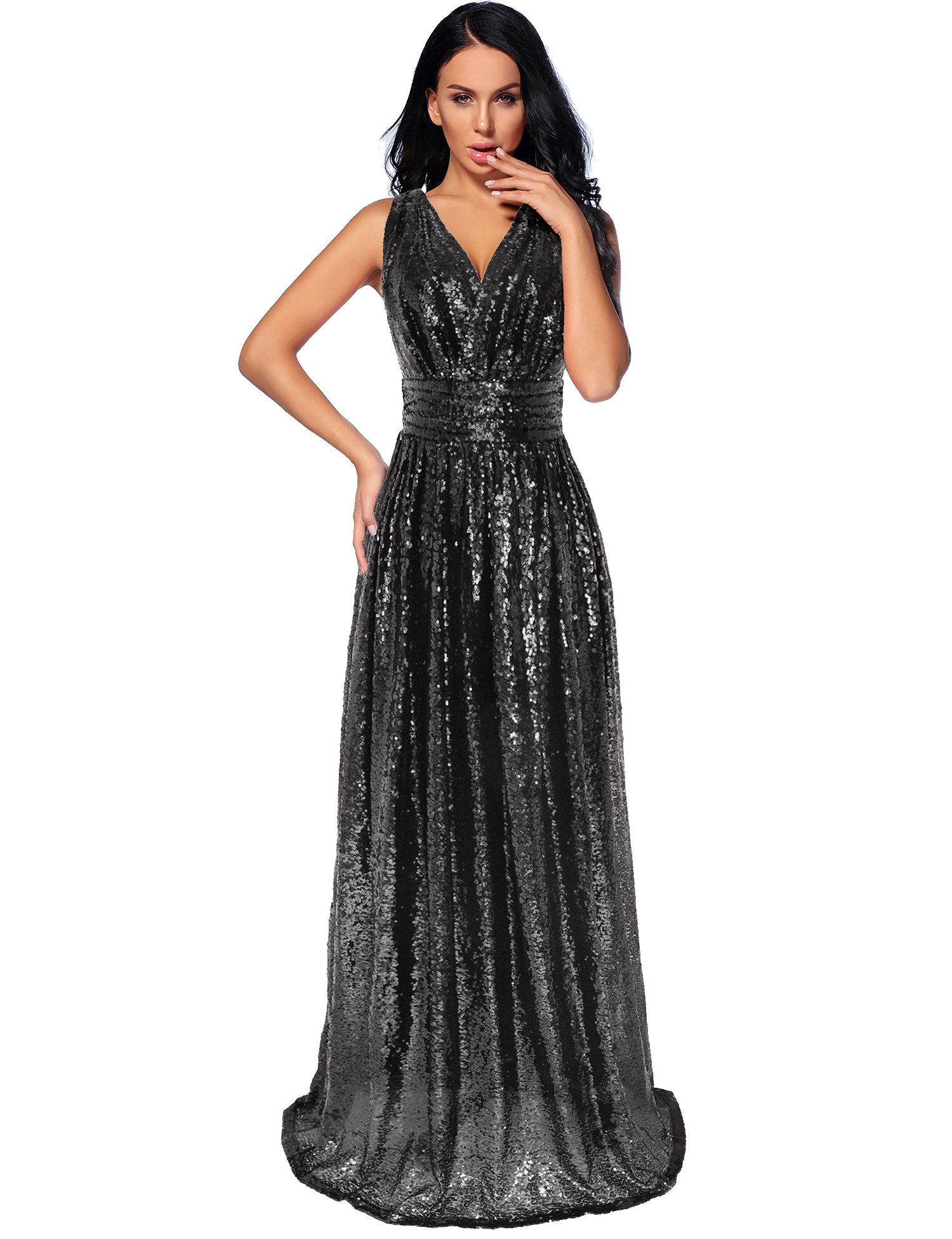 NeeMee Women's Sequin Bridesmaid Dress for Prom, Banquet & Evening Formal Events - Elegant Party Gown for Weddings, Galas & Special Occasions