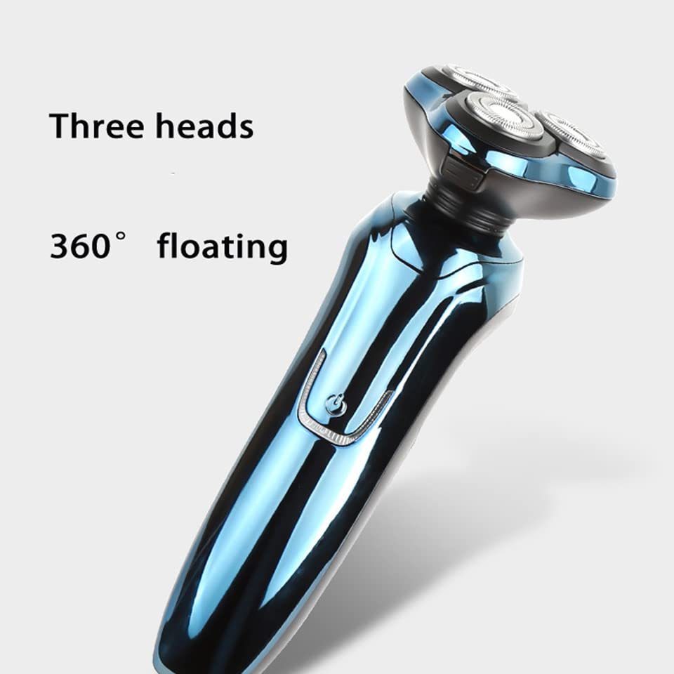 Men's Electric Razor - Waterproof Wet/Dry Shaver with 360° Floating Heads, USB Rechargeable Beard Trimmer & Clipper for Smooth Shaving - Perfect for Travel, Gym & Daily Grooming