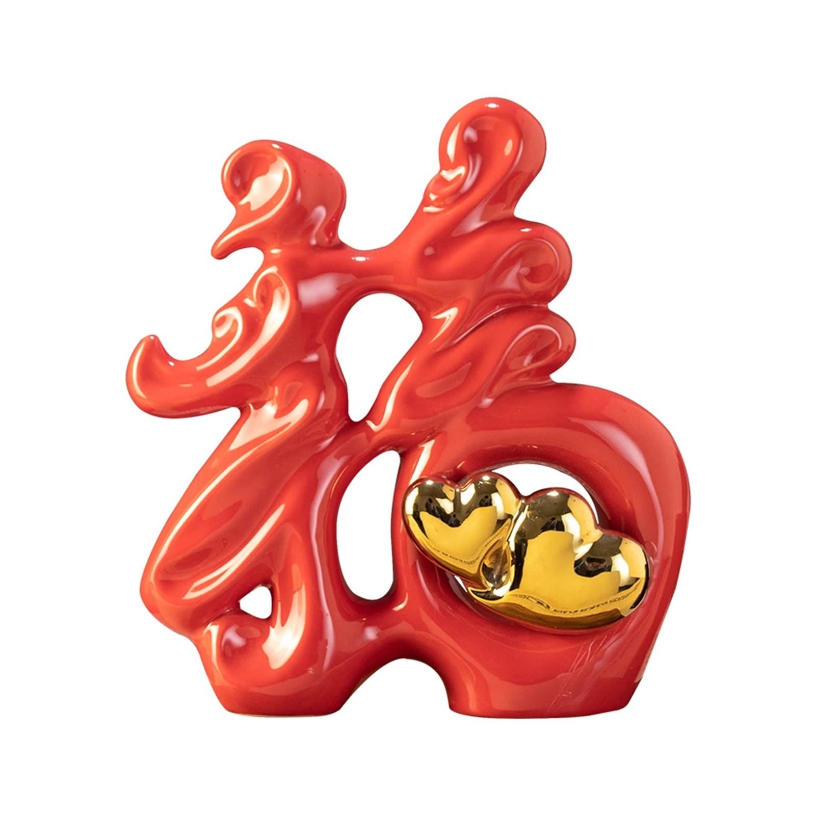 XXCCHH Chinese Ceramic Desktop Ornaments - Minimalist Wine Cabinet Decor, Handcrafted Living Room Decorations for Home & Office | Perfect for Gifts, Housewarming & Feng Shui Blessings