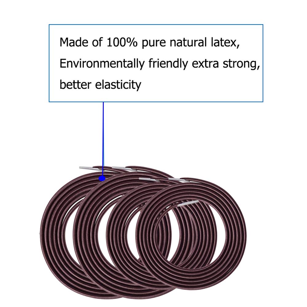 **4-Pack Replacement Bungee Cords for Zero Gravity Chairs - Heavy Duty Repair Kit for Lounge & Recliner Chairs (Brown) - Perfect for Outdoor Patio, Poolside Relaxation & Backyard Lounging**