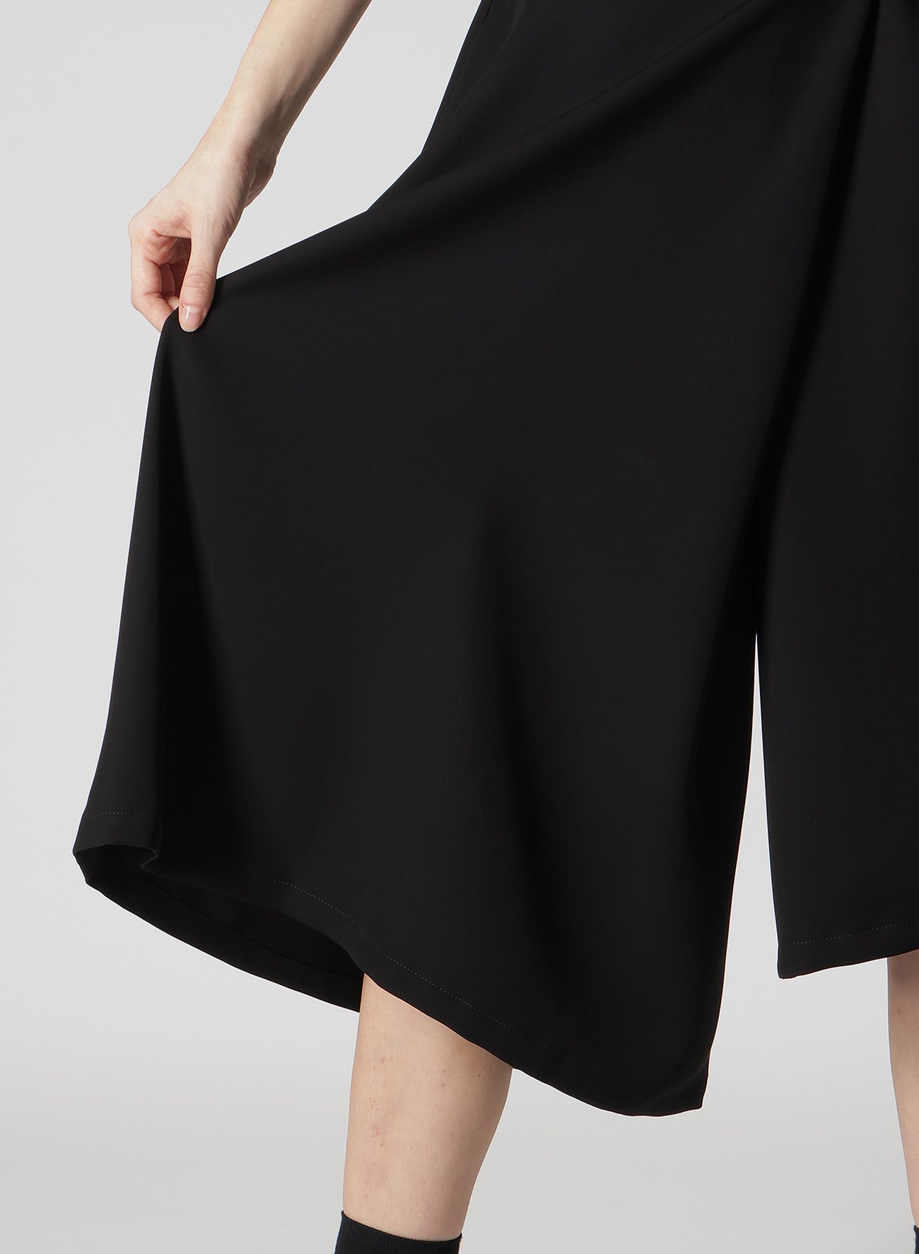 Double Satin Asymmetrical Pants for Women - High Waisted Wide Leg Trousers for Office, Party & Evening Wear