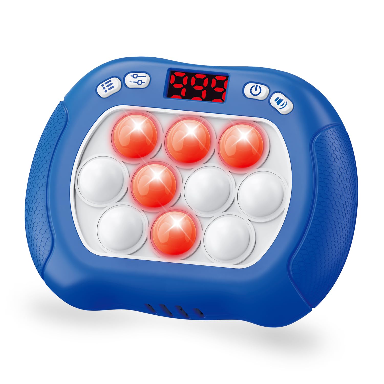 LED Pop Game Fidget Toy for Kids - 6 Light Modes, Quick Push Bubble Popper with Electric Controller, Stress Relief & Focus Toy for Boys & Girls - Perfect for Road Trips, Birthday Gifts & Classroom Rewards (Blue)