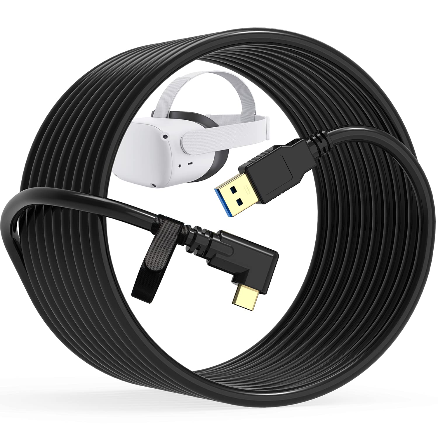 Oculus Quest Link Cable - 10ft USB 3.0 Type C to A High-Speed Data Transfer & Fast Charging Cord for PC VR Gaming | Connect to Rift Library | Perfect for Oculus Quest 1/2, Meta Quest Pro Headsets | Ideal for SteamVR, Beat Saber & Immersive VR Experiences