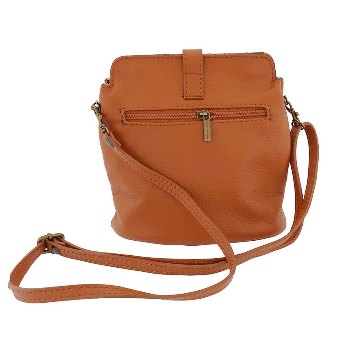 Genuine Italian Leather Small Purse for Women - Crossbody Bag & Shoulder Bag with Snap & Clasp Closure - Perfect for Everyday Use, Travel & Shopping