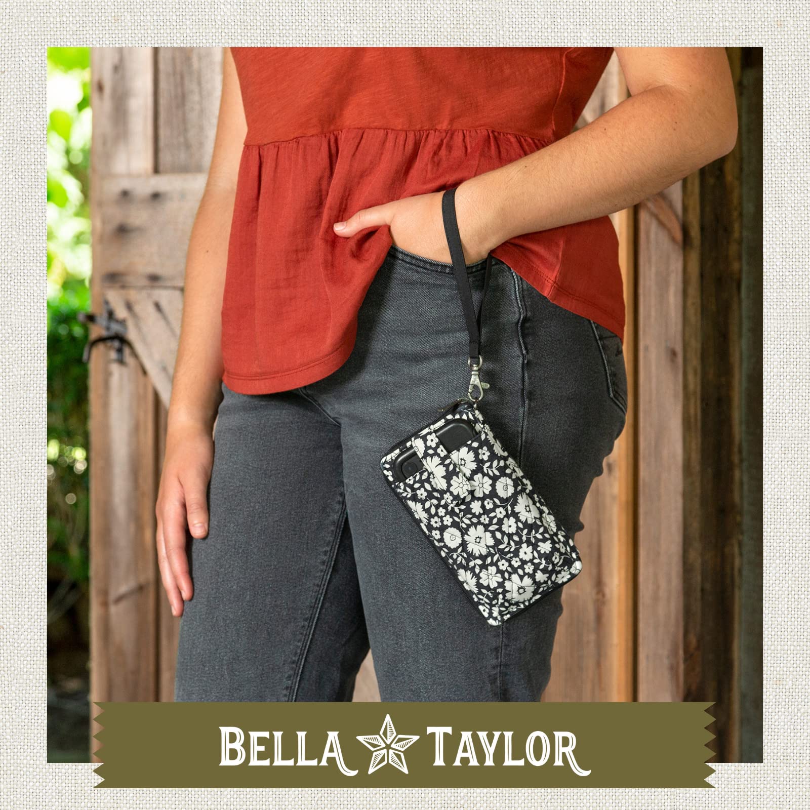 Bella Taylor Women's RFID Blocking Cell Phone Wristlet Wallet with Smartphone Pocket - Perfect for Travel, Shopping & Everyday Use