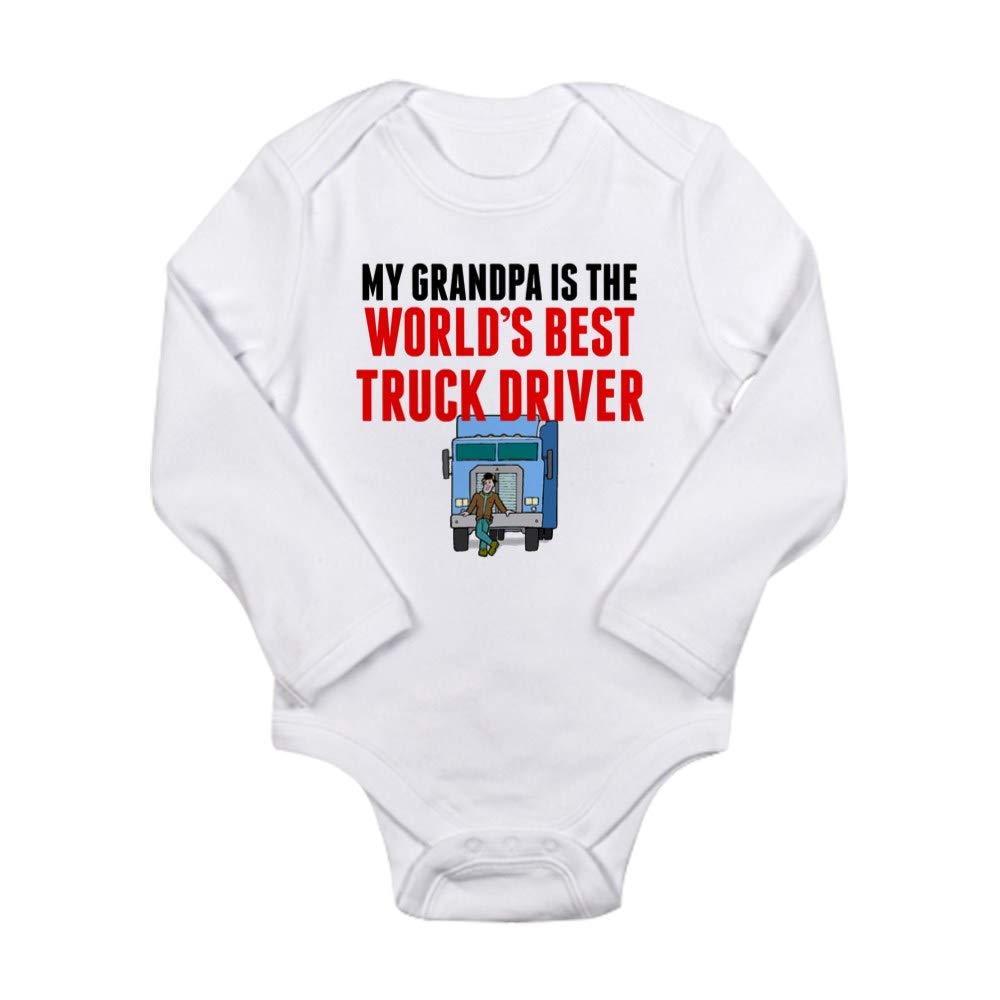 My Grandpa is The World's Best Truck Baby Bodysuit - Cute Infant Onesie for Truck Lovers - Perfect for Family Photos & Grandparents Day Gifts