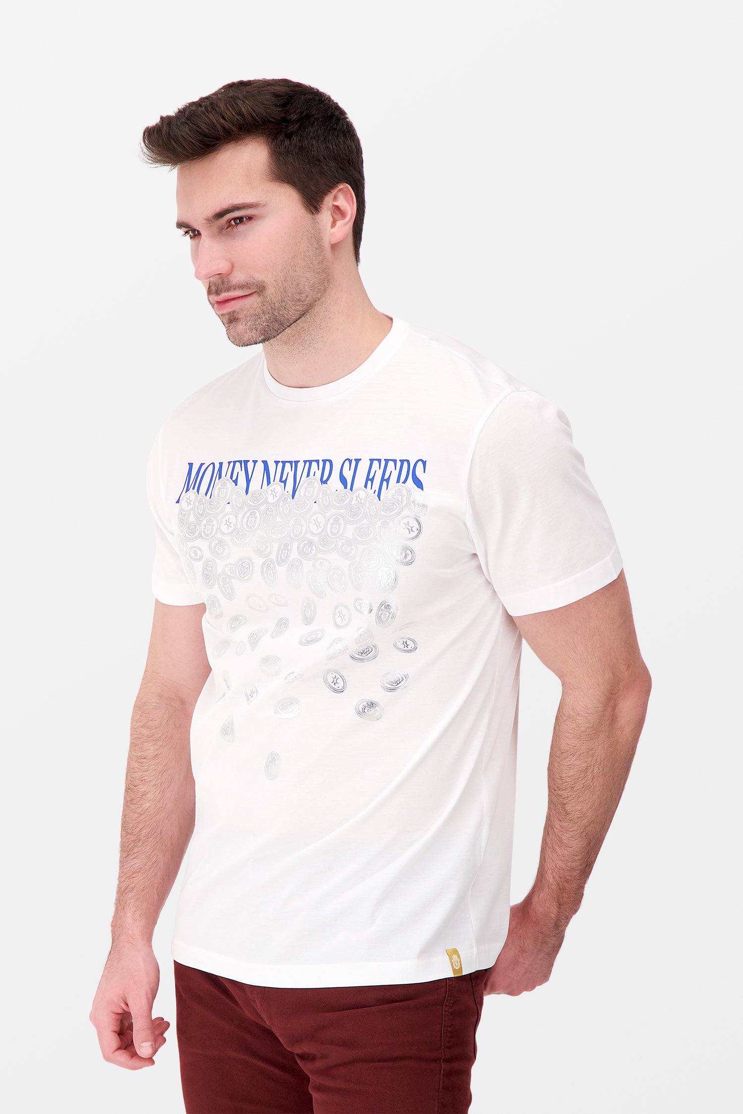 Billionaire White SS Money T-Shirt for Men - Stylish Casual Streetwear Tee - Perfect for Parties, Gifts & Everyday Wear